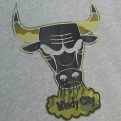 Men Mitchell & Ness Hoodies & Sweatshirts-Ghost Green Camo Hoody Chicago Bulls