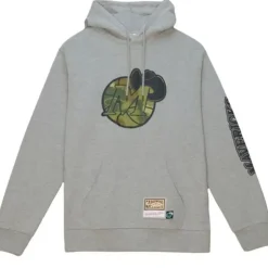 Men Mitchell & Ness Hoodies & Sweatshirts-Ghost Green Camo Hoody Dallas Mavericks