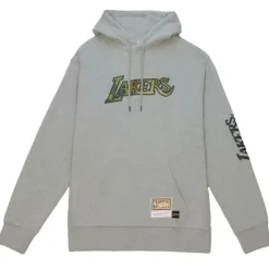 Men Mitchell & Ness Hoodies & Sweatshirts-Ghost Green Camo Hoody Los Angeles Lakers