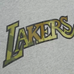 Men Mitchell & Ness Hoodies & Sweatshirts-Ghost Green Camo Hoody Los Angeles Lakers