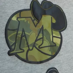 Men Mitchell & Ness Pants-Ghost Green Camo Sweatpants Dallas Mavericks