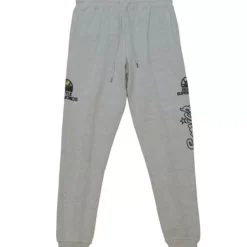 Men Mitchell & Ness Pants-Ghost Green Camo Sweatpants Seattle Supersonics