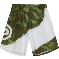 Men Mitchell & Ness Shorts-Ghost Green Camo Swingman Atlanta Hawks 1986-87 Shorts