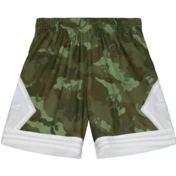 Men Mitchell & Ness Shorts-Ghost Green Camo Swingman Chicago Bulls 1997-98 Shorts