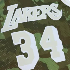 Mitchell & Ness Nba Swingman-Ghost Green Camo Swingman Shaquille O'Neal Los Angeles Lakers 1996-97 Jersey