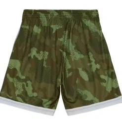 Men Mitchell & Ness Shorts-Ghost Green Camo Swingman Charlotte Hornets 1992-93 Shorts