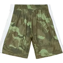 Men Mitchell & Ness Shorts-Ghost Green Camo Swingman San Antonio Spurs 1998-99 Shorts