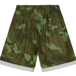 Men Mitchell & Ness Shorts-Ghost Green Camo Swingman New York Knicks 1991-92 Shorts