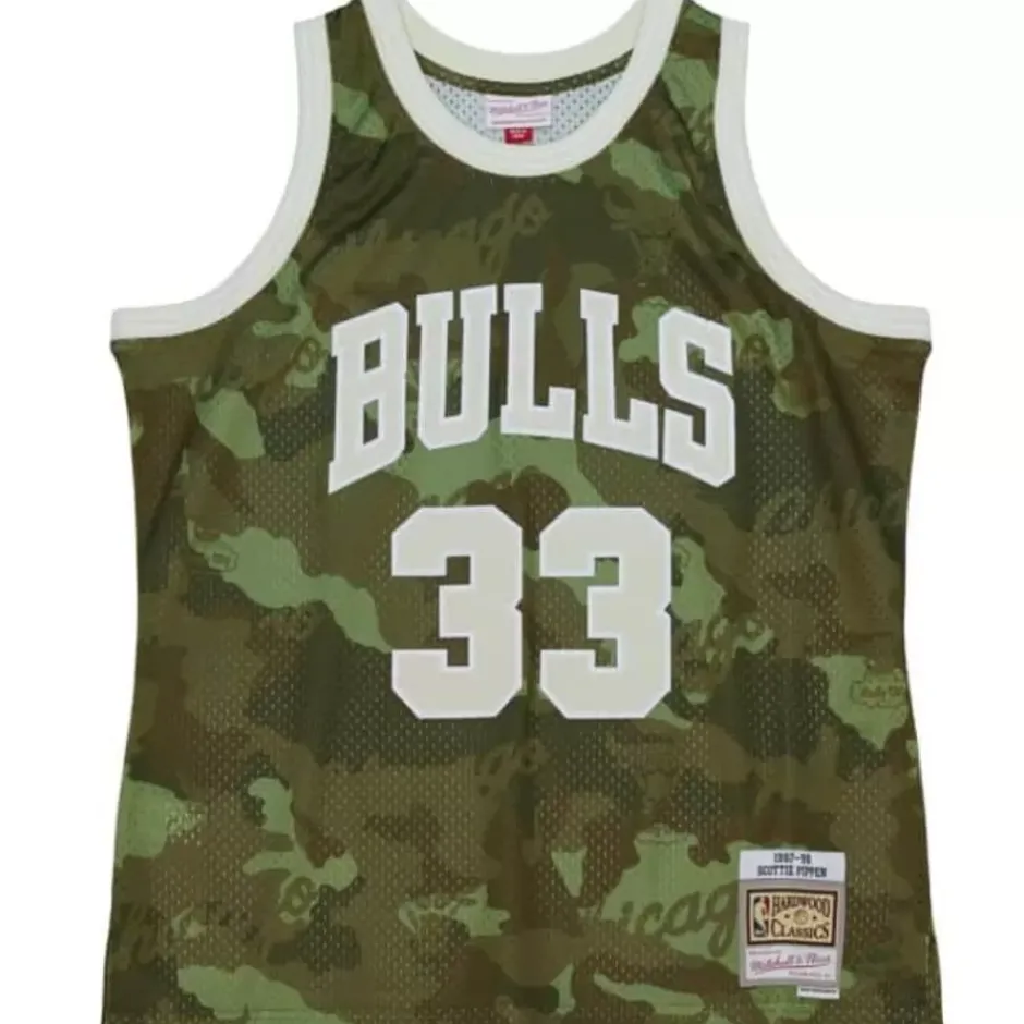 Mitchell & Ness Nba Swingman-Ghost Green Camo Swingman Scottie Pippen Chicago Bulls 1997-98 Jersey