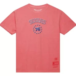 Men Mitchell & Ness T-Shirts & Tops-Golden Hour Glaze Ss Tee Philadelphia 76Ers