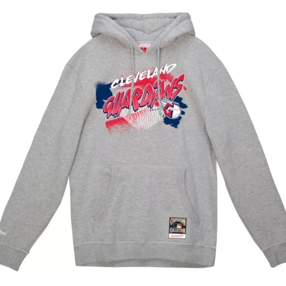 Men Mitchell & Ness Hoodies & Sweatshirts-Graff Hoodie Cleveland Guardians