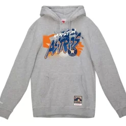 Men Mitchell & Ness Hoodies & Sweatshirts-Graff Hoodie Houston Astros