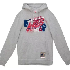 Men Mitchell & Ness Hoodies & Sweatshirts-Graff Hoodie Los Angeles Angels