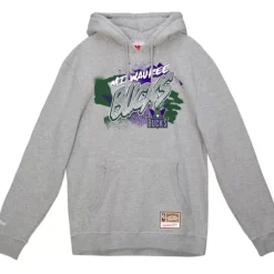 Men Mitchell & Ness Hoodies & Sweatshirts-Graff Hoodie Milwaukee Bucks