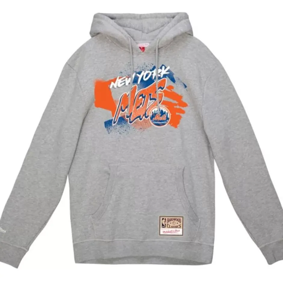 Men Mitchell & Ness Hoodies & Sweatshirts-Graff Hoodie New York Mets