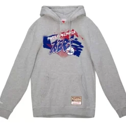 Men Mitchell & Ness Hoodies & Sweatshirts-Graff Hoodie Philadelphia 76Ers