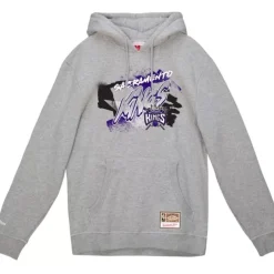 Men Mitchell & Ness Hoodies & Sweatshirts-Graff Hoodie Sacramento Kings