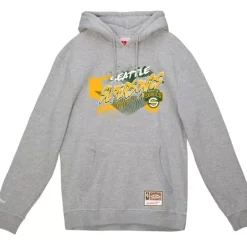 Men Mitchell & Ness Hoodies & Sweatshirts-Graff Hoodie Seattle Supersonics