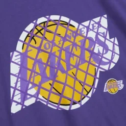Men Mitchell & Ness T-Shirts & Tops-Grid Tee Los Angeles Lakers