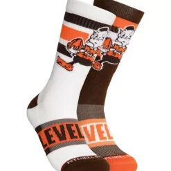 Woman Mitchell & Ness Accessories-Hail Mary Crew Socks Cleveland Browns