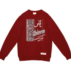 Men Mitchell & Ness Hoodies & Sweatshirts-Halftime Crew University Of Alabama