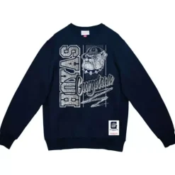 Men Mitchell & Ness Hoodies & Sweatshirts-Halftime Script Crew Georgetown University