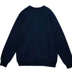 Men Mitchell & Ness Hoodies & Sweatshirts-Halftime Script Crew University Of Michigan