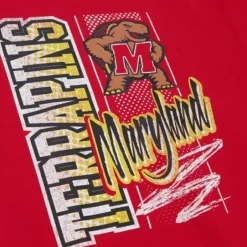 Men Mitchell & Ness Hoodies & Sweatshirts-Halftime Script Crew University Of Maryland