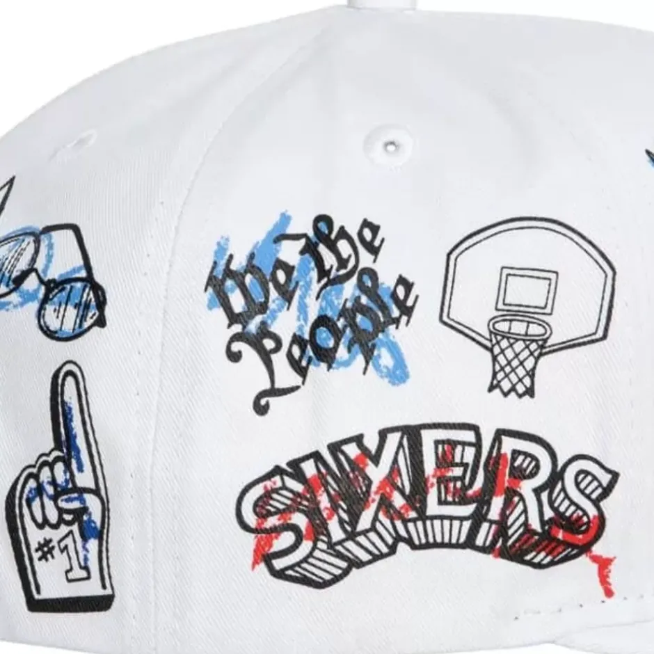 Mitchell & Ness Snapback-Hand Drawn Snapback Philadelphia 76Ers