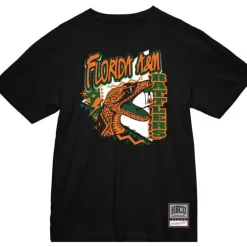 Men Mitchell & Ness T-Shirts & Tops-Hbcu Clutched Tee Florida A&M University