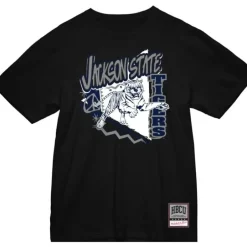 Men Mitchell & Ness T-Shirts & Tops-Hbcu Clutched Tee Jackson State University