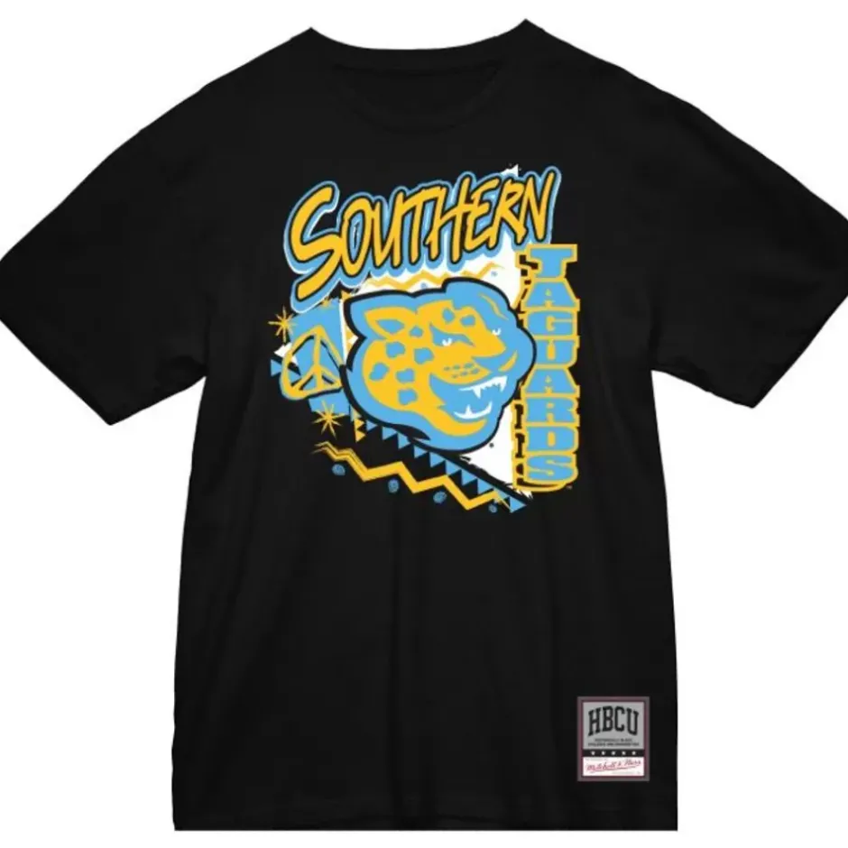 Men Mitchell & Ness T-Shirts & Tops-Hbcu Clutched Tee Southern University And A&M College