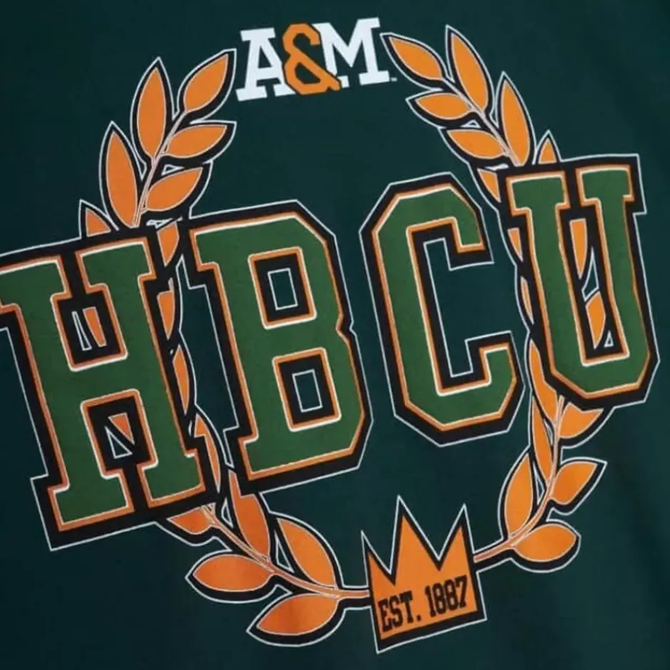 Men Mitchell & Ness T-Shirts & Tops-Hbcu Wreath Tee Florida A&M University