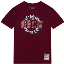 Men Mitchell & Ness T-Shirts & Tops-Hbcu Wreath Tee Morehouse College
