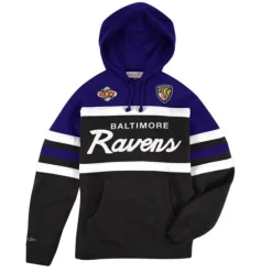 Men Mitchell & Ness Hoodies & Sweatshirts-Head Coach Hoodie Baltimore Ravens