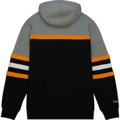 Men Mitchell & Ness Hoodies & Sweatshirts-Head Coach Hoodie Boston Bruins