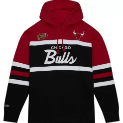 Men Mitchell & Ness Hoodies & Sweatshirts-Head Coach Hoodie Chicago Bulls