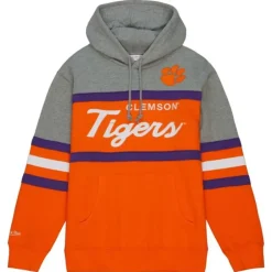 Men Mitchell & Ness Hoodies & Sweatshirts-Head Coach Hoodie Clemson University