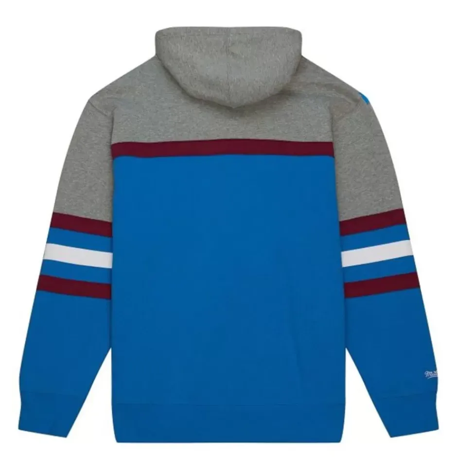 Men Mitchell & Ness Hoodies & Sweatshirts-Head Coach Hoodie Colorado Avalanche