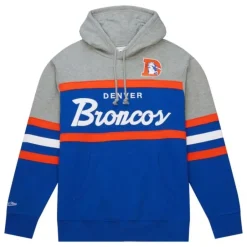 Men Mitchell & Ness Hoodies & Sweatshirts-Head Coach Hoodie Denver Broncos