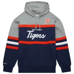 Men Mitchell & Ness Hoodies & Sweatshirts-Head Coach Hoodie Detroit Tigers