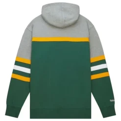 Men Mitchell & Ness Hoodies & Sweatshirts-Head Coach Hoodie Green Bay Packers