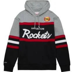 Men Mitchell & Ness Hoodies & Sweatshirts-Head Coach Hoodie Houston Rockets