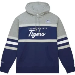 Men Mitchell & Ness Hoodies & Sweatshirts-Head Coach Hoodie Jackson State University