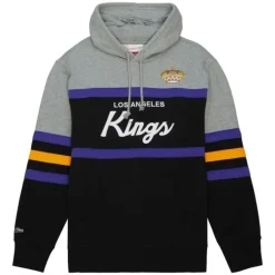 Men Mitchell & Ness Hoodies & Sweatshirts-Head Coach Hoodie Los Angeles Kings