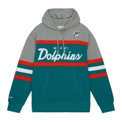 Men Mitchell & Ness Hoodies & Sweatshirts-Head Coach Hoodie Miami Dolphins