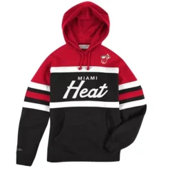 Men Mitchell & Ness Hoodies & Sweatshirts-Head Coach Hoodie Miami Heat