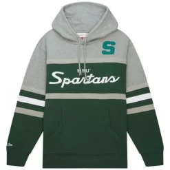 Men Mitchell & Ness Hoodies & Sweatshirts-Head Coach Hoodie Michigan State University