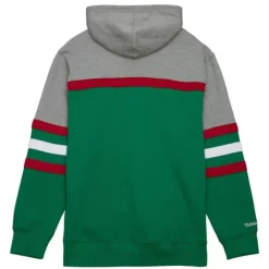 Men Mitchell & Ness Hoodies & Sweatshirts-Head Coach Hoodie Minnesota Wild