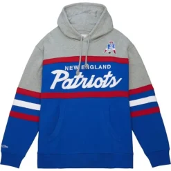 Men Mitchell & Ness Hoodies & Sweatshirts-Head Coach Hoodie New England Patriots